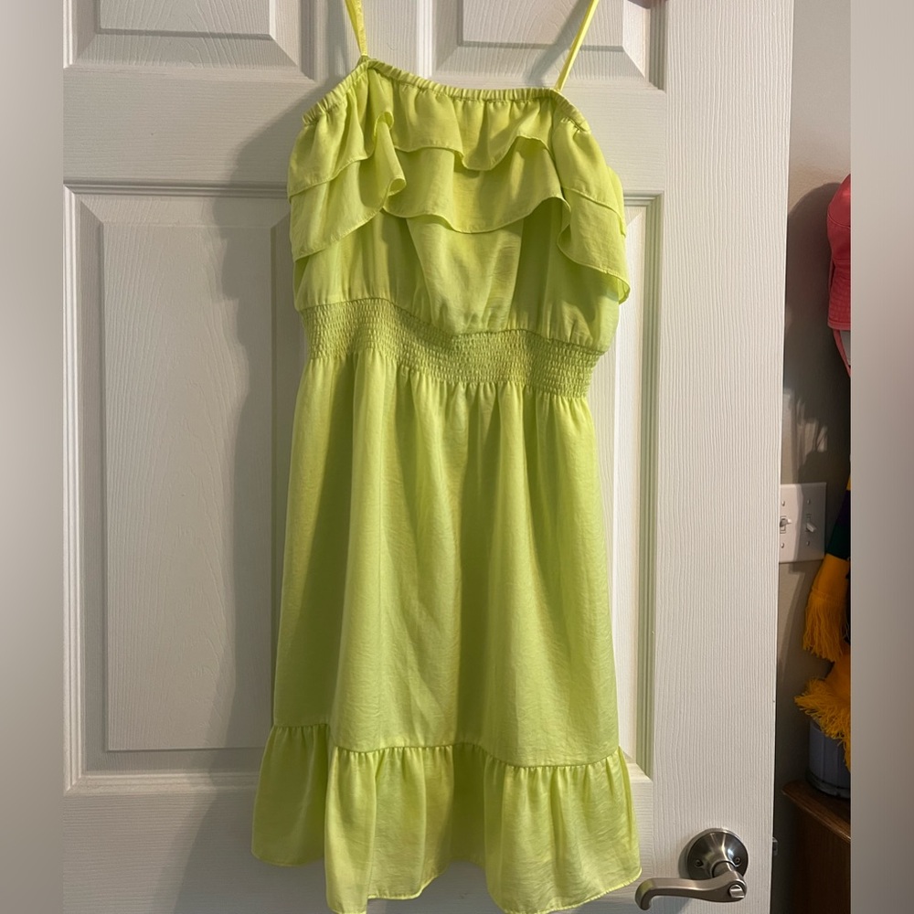 Gianni Bini Strapless Lime Dress